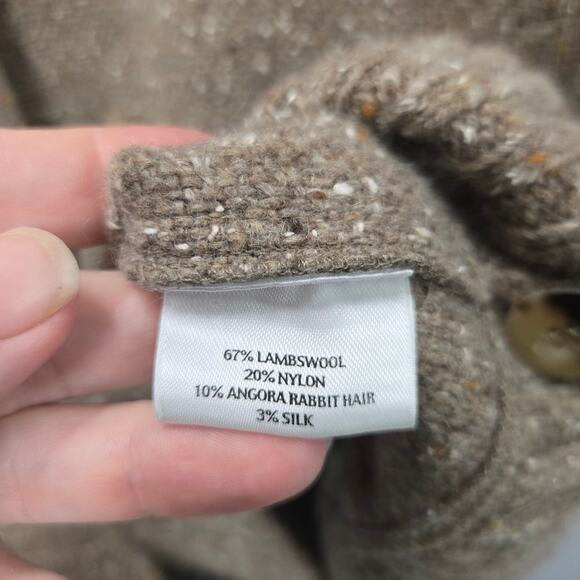 Eileen Fisher Lambswool Rabbit Hair Silk Button Front Ribbed Jacket Size PS - Picture 4 of 6